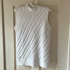Talbots sleeveless cable knit top.  NWT.